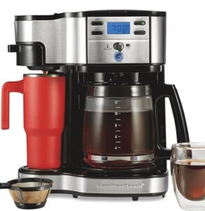 Hamilton Beach 2‑Way Single‑Serve + Full‑Pot Brewer